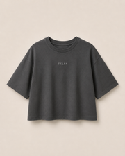 Women’s TELLS Signature Dark Gray Boxy Tee