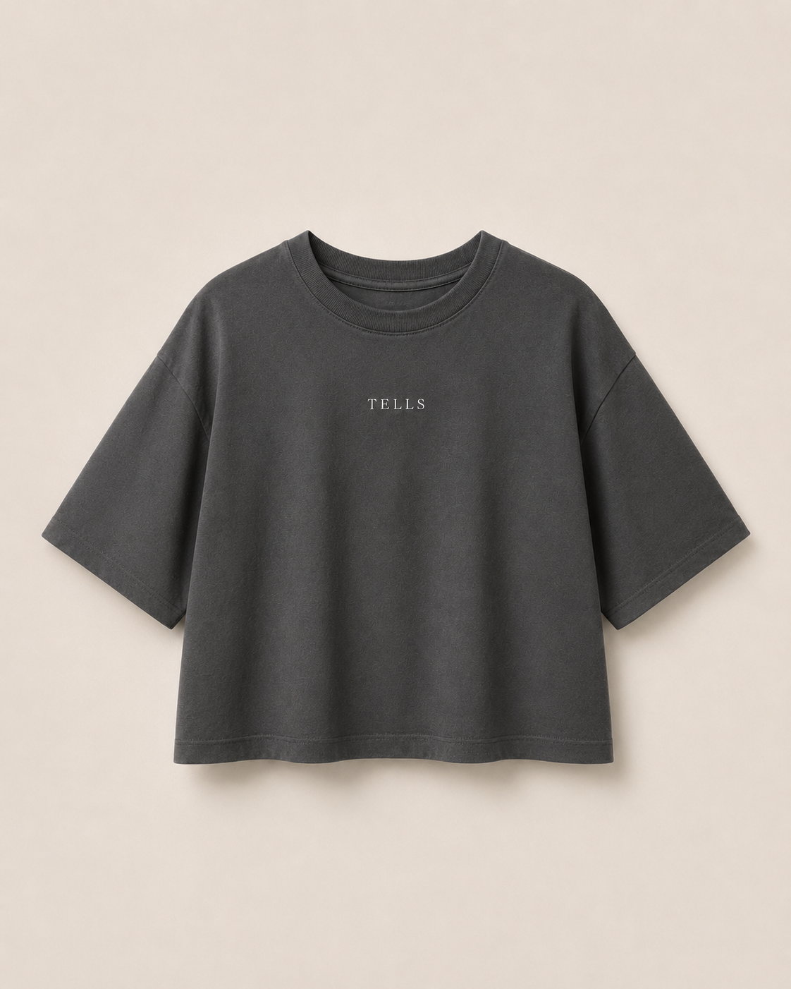 Women’s TELLS Signature Dark Gray Boxy Tee