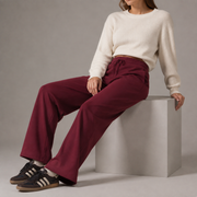 Still Straight Sweatpants in Wine Red
