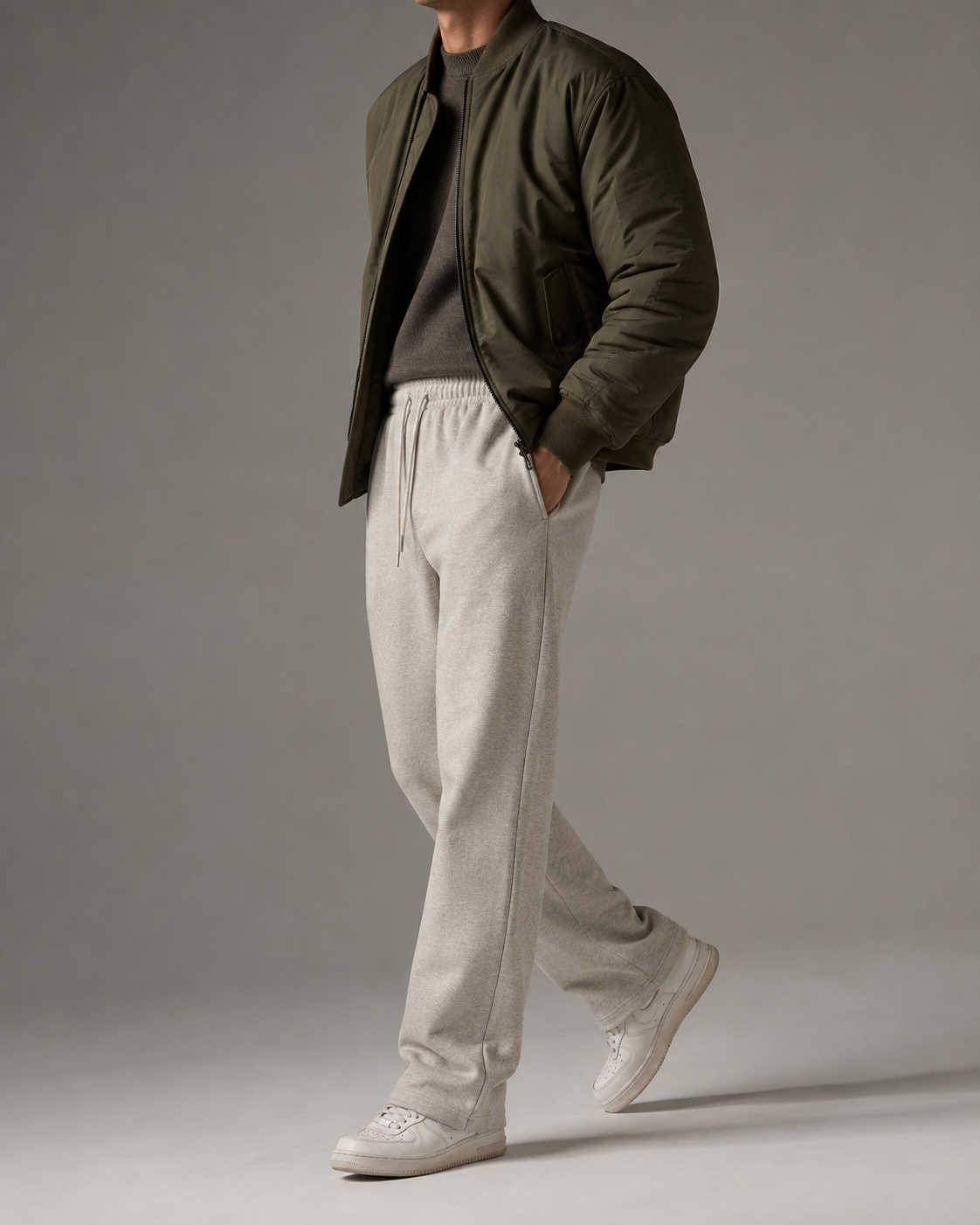Still Straight Sweatpants in Oat Gray