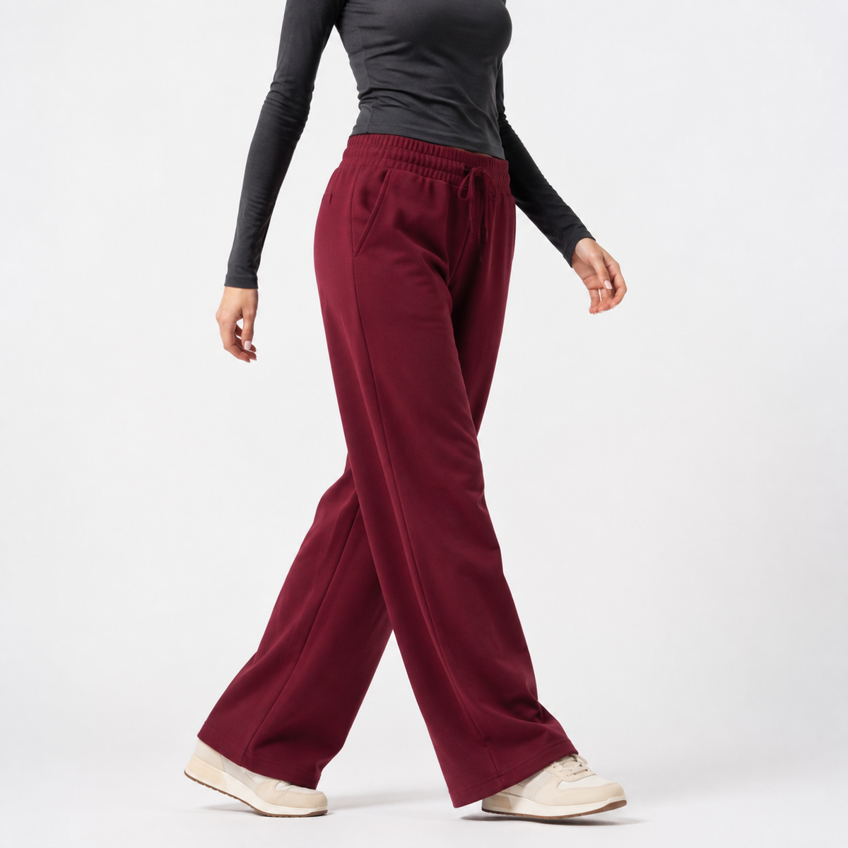 Still Straight Sweatpants in Wine Red