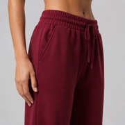 Still Straight Sweatpants in Wine Red