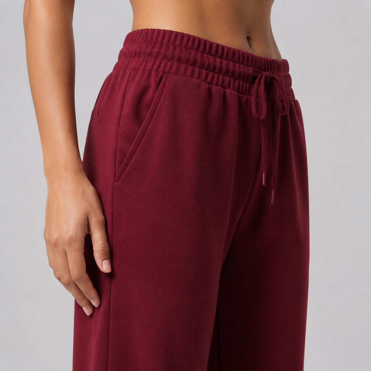 Still Straight Sweatpants in Wine Red