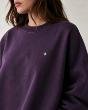 Signature Crewneck Sweatshirt in Purple