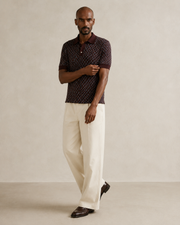 TELLS Adjustable Waist Wide-Leg Beige Trousers