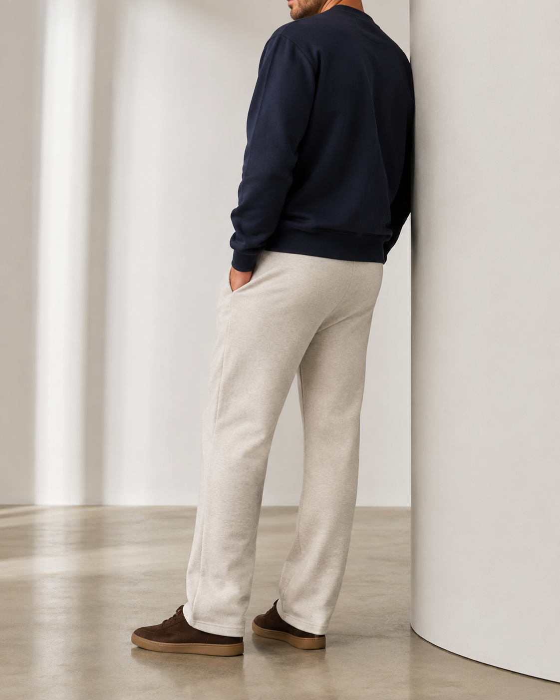 Still Straight Sweatpants in Oat Gray