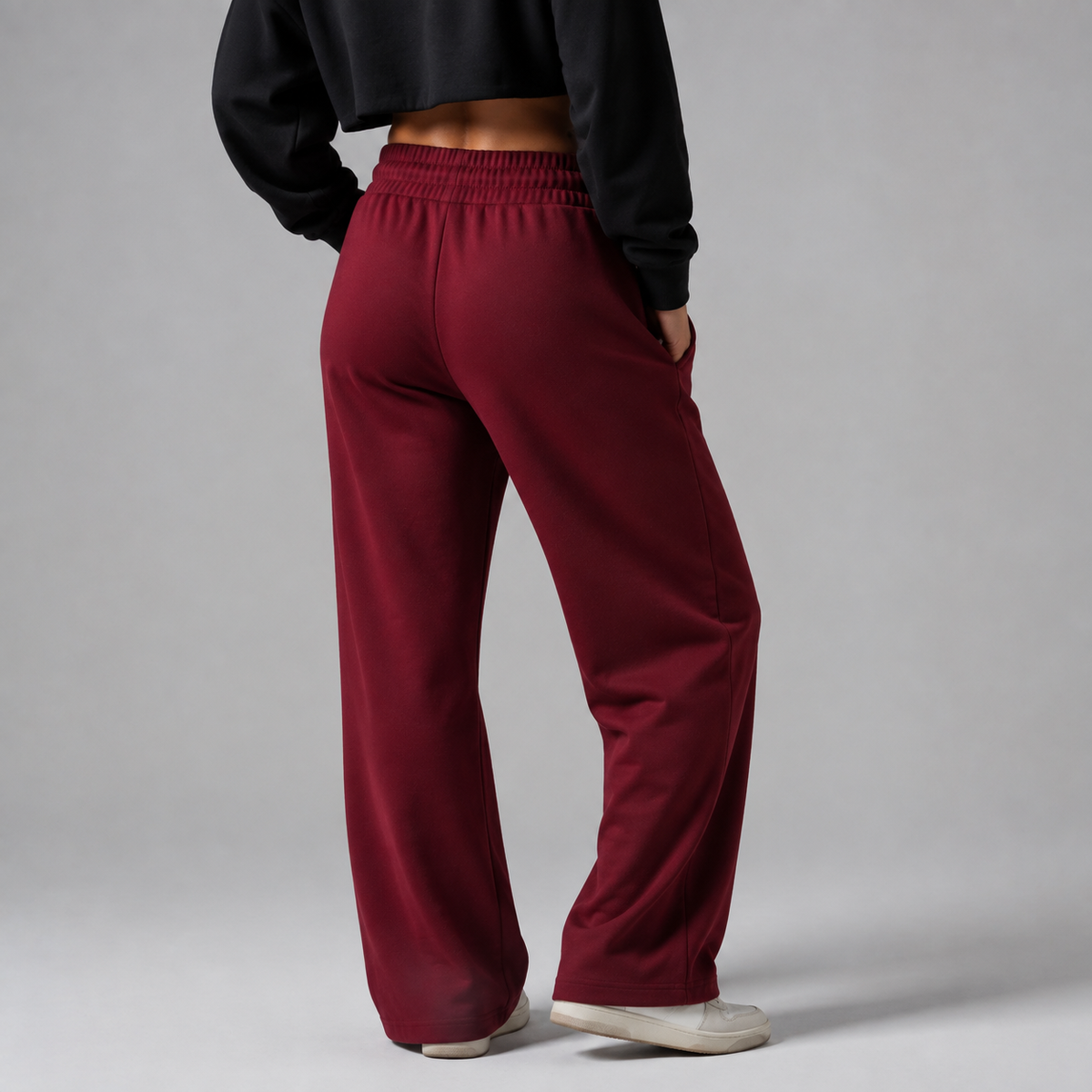 Still Straight Sweatpants in Wine Red