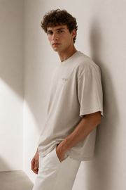 TELLS Faded Oversized Bone T-Shirt