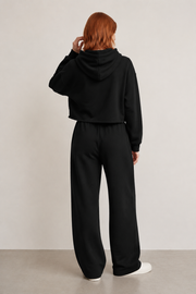 Women’s TELLS Signature Cropped Black Hoodie