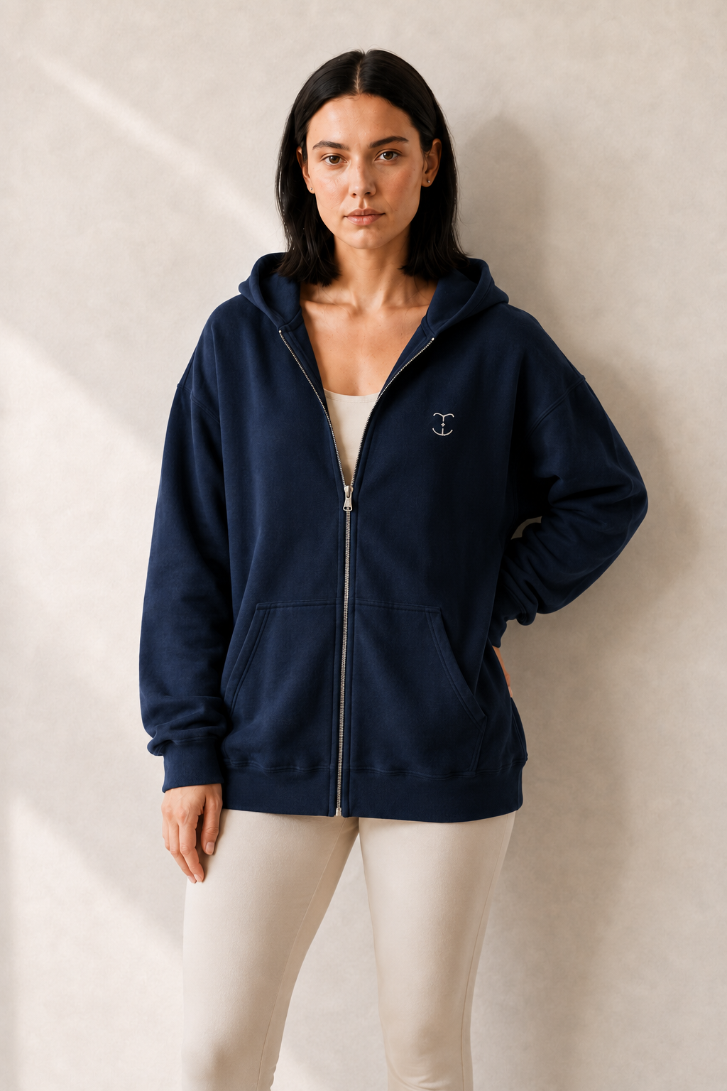 Women’s TELLS Signature Navy Zip Hoodie