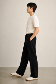 TELLS Straight-Leg Black Sweatpants