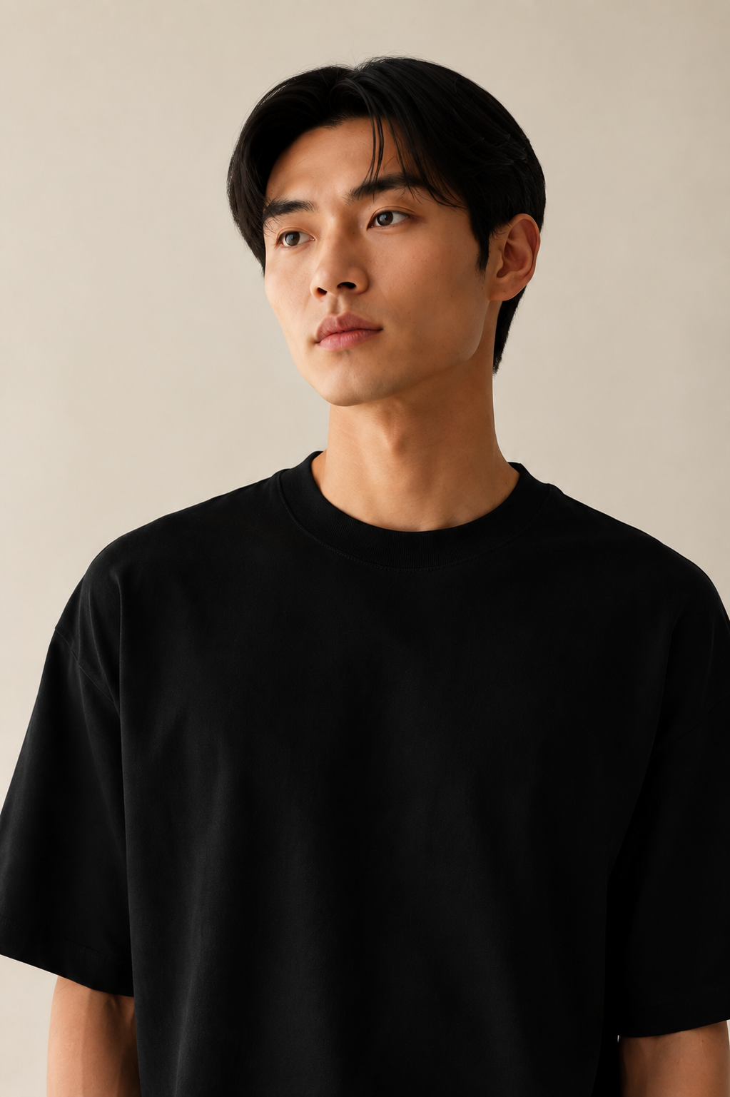 Men’s TELLS Heavyweight Black Oversized T-Shirt