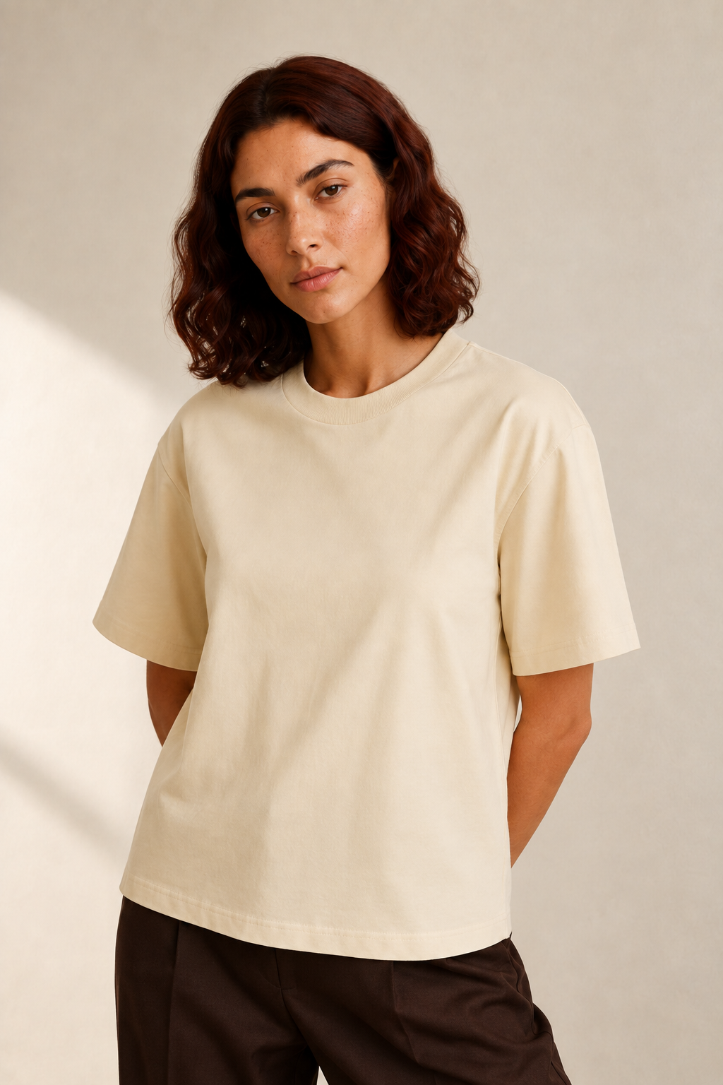 Women’s TELLS Classic Apricot Boxy Tee
