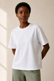 Women’s TELLS Classic White Boxy Tee