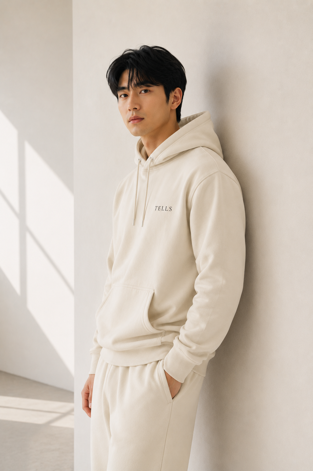 TELLS Premium Pullover Beige Hoodie