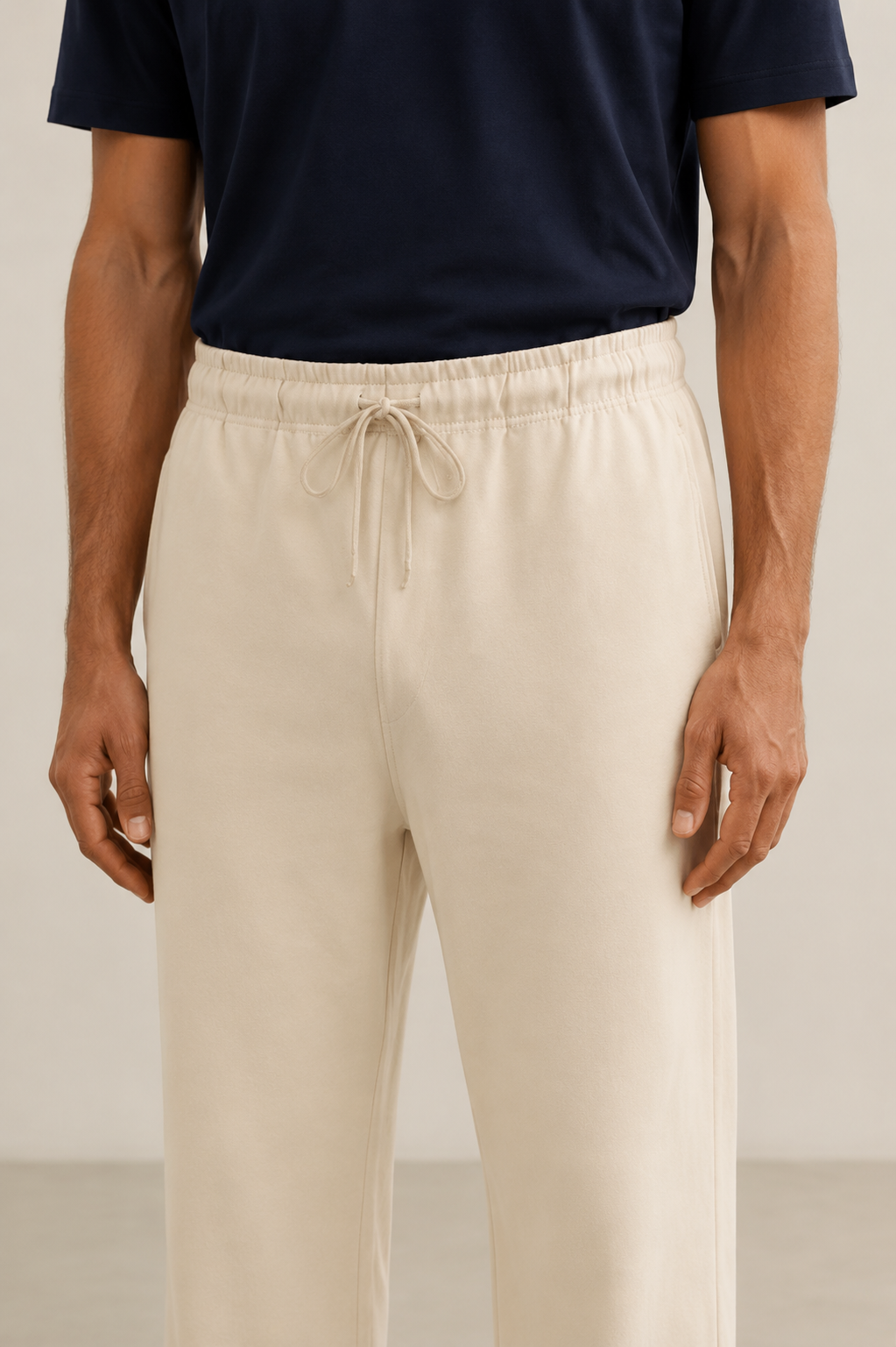TELLS Straight-Leg Apricot Sweatpants