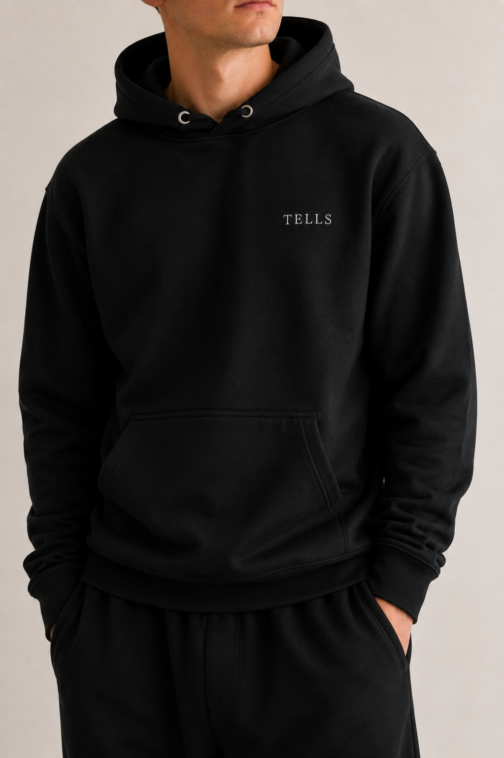 TELLS Premium Pullover Black Hoodie