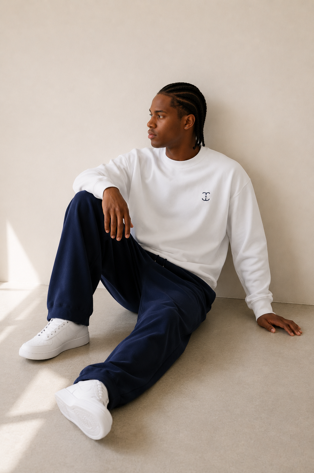 TELLS Signature Mark White Sweatshirt