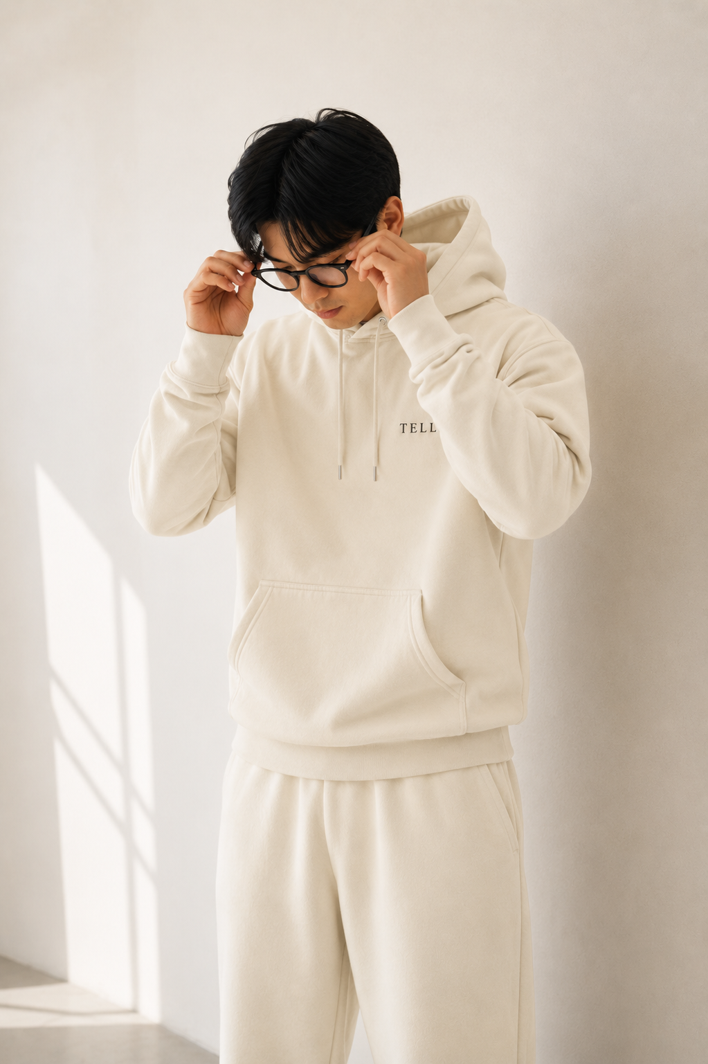 TELLS Premium Pullover Beige Hoodie