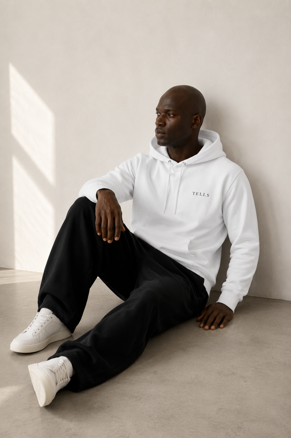 TELLS Premium Pullover White Hoodie