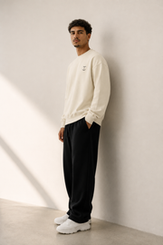 TELLS Signature Mark Beige Sweatshirt