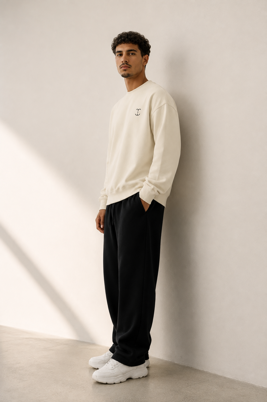 TELLS Signature Mark Beige Sweatshirt