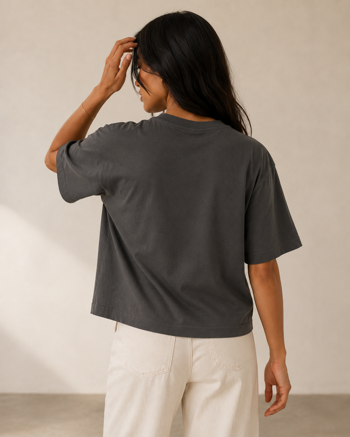 Women’s TELLS Signature Dark Gray Boxy Tee