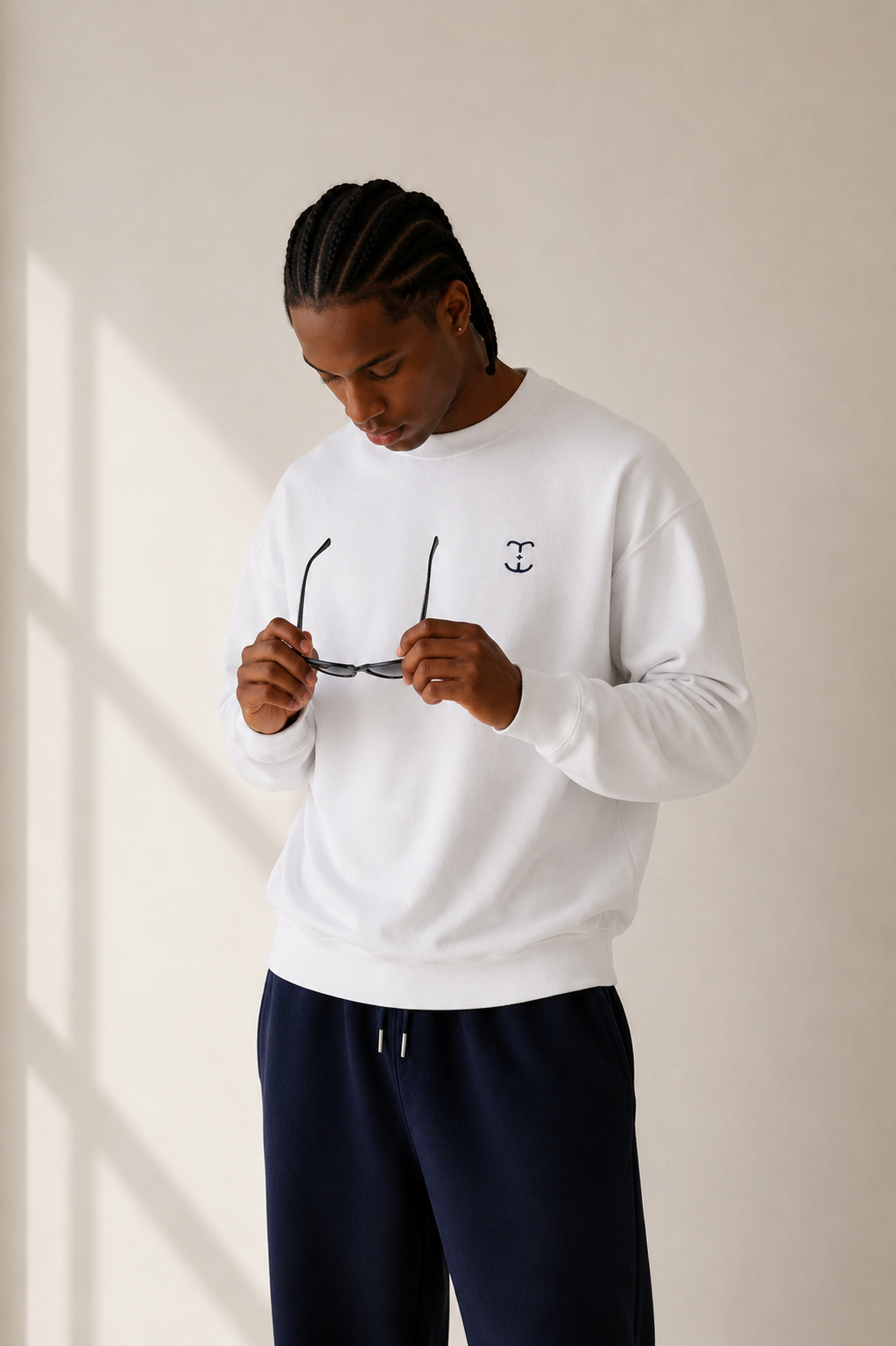 TELLS Signature Mark White Sweatshirt