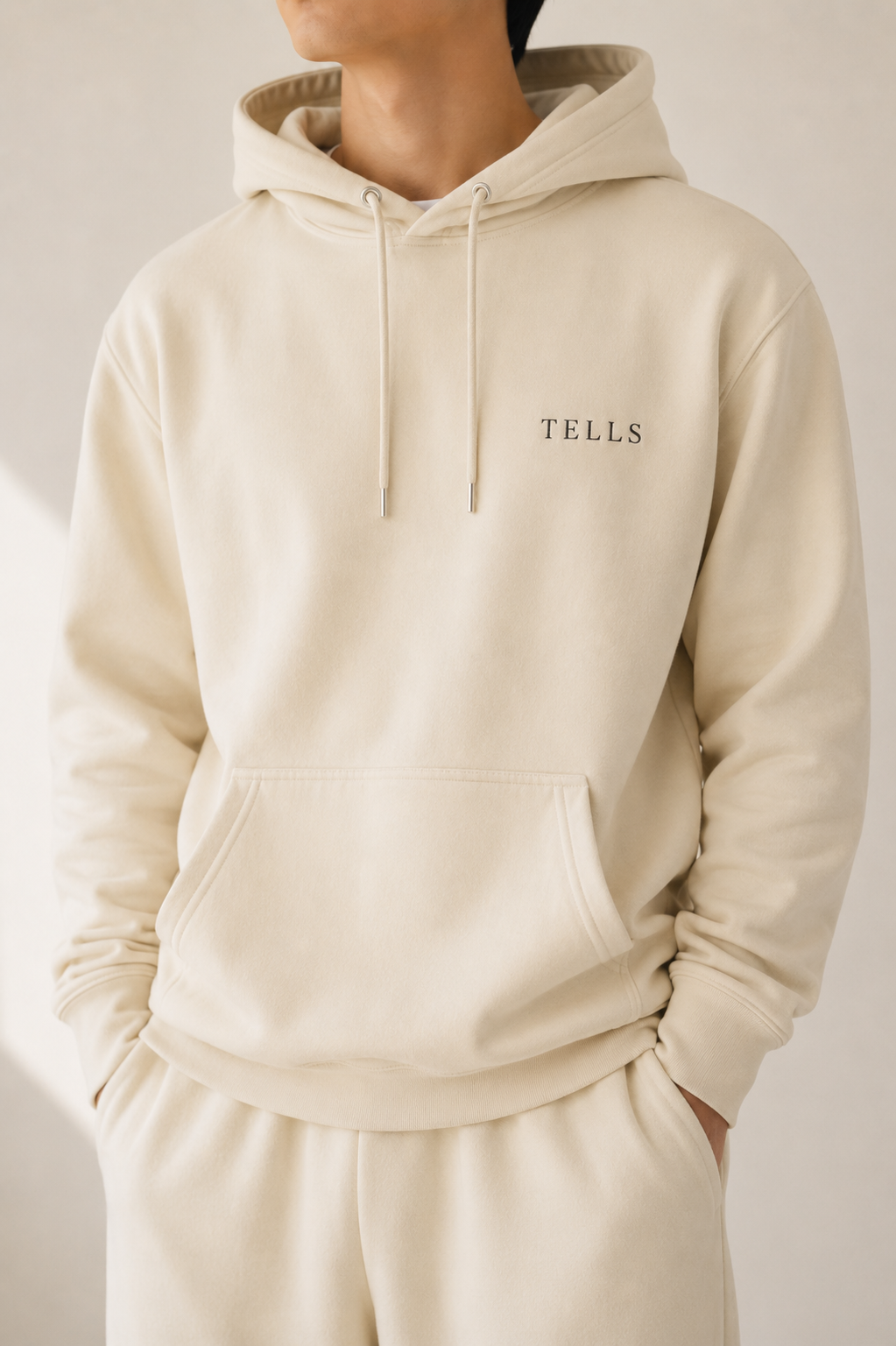 TELLS Premium Pullover Beige Hoodie