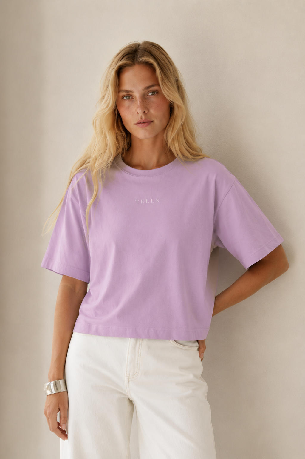 Women’s TELLS Signature Pink Boxy Tee