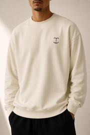 TELLS Signature Mark Beige Sweatshirt