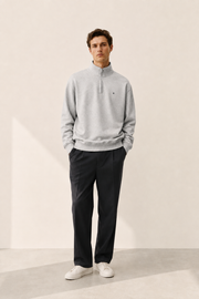Men's Signature Quarter-Zip Gray Sweatshirt