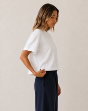 Women’s TELLS Real Flex White Boxy Tee