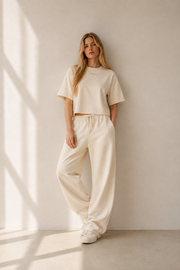 Women’s TELLS Signature Beige Boxy Tee