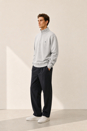 Men's Signature Quarter-Zip Gray Sweatshirt