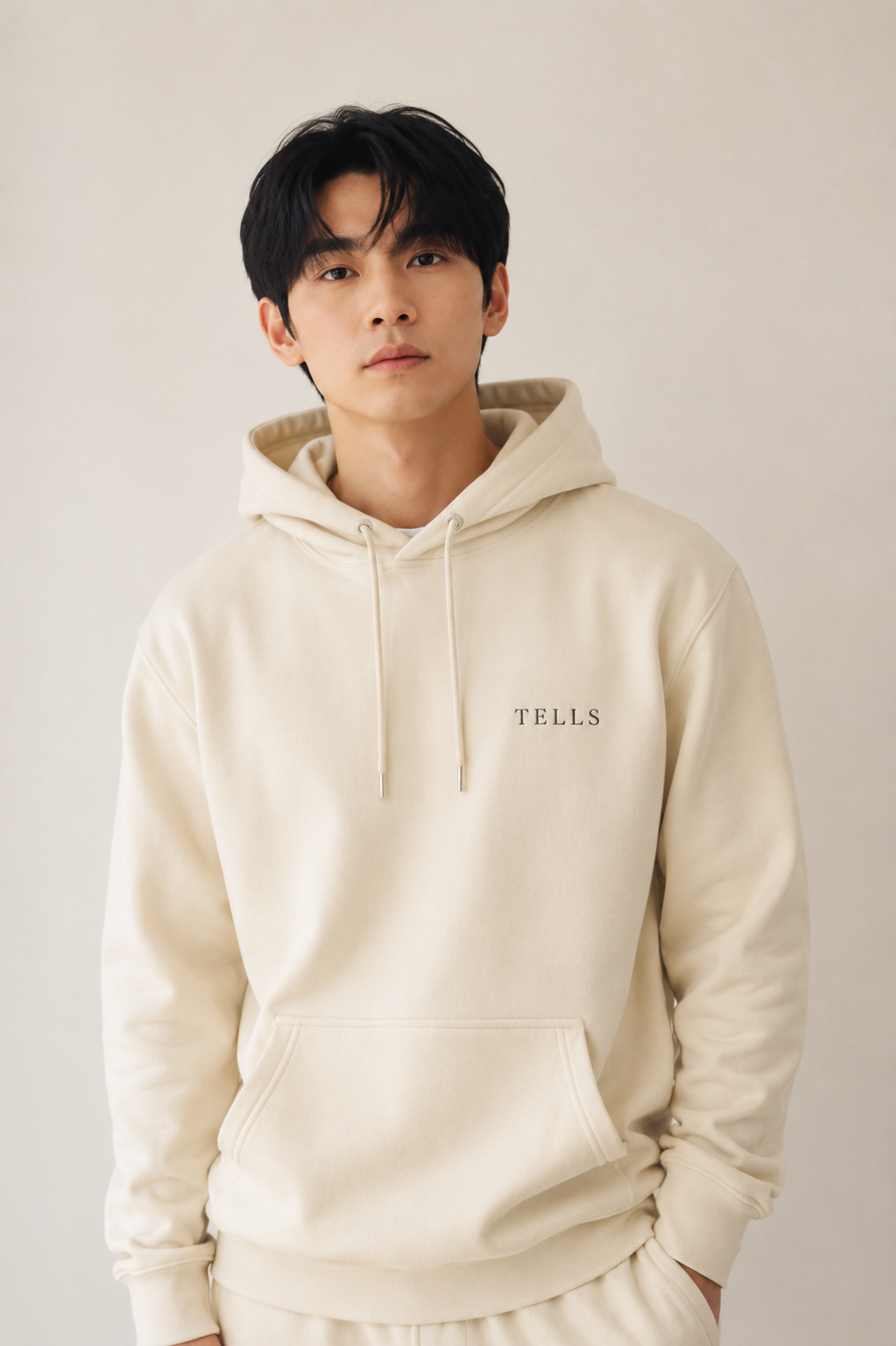 TELLS Premium Pullover Beige Hoodie