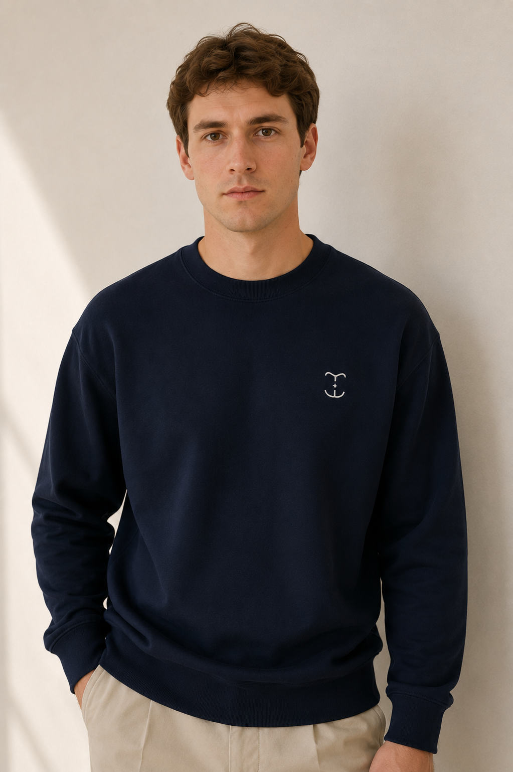 TELLS Signature Mark Navy Sweatshirt
