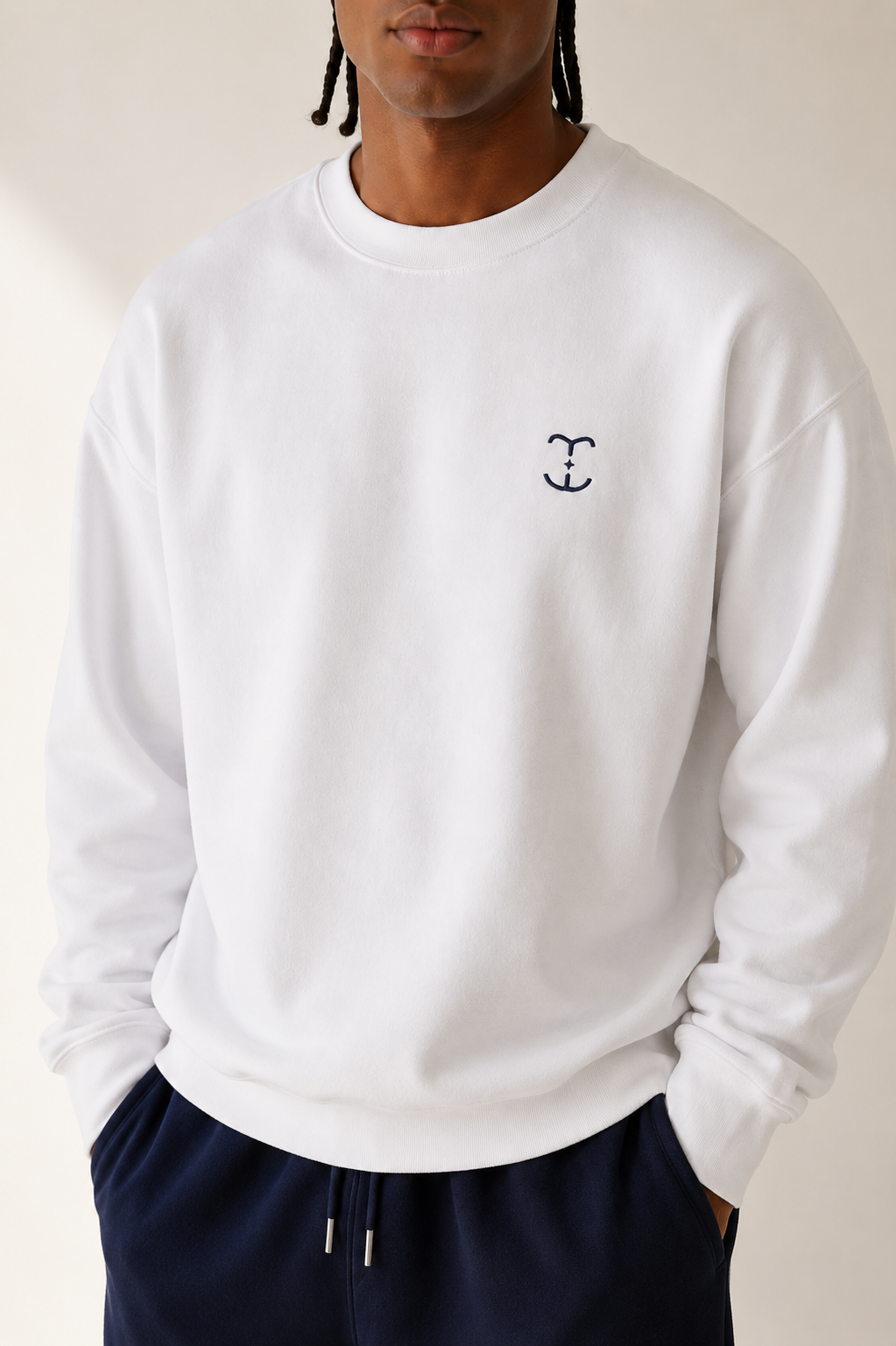 TELLS Signature Mark White Sweatshirt