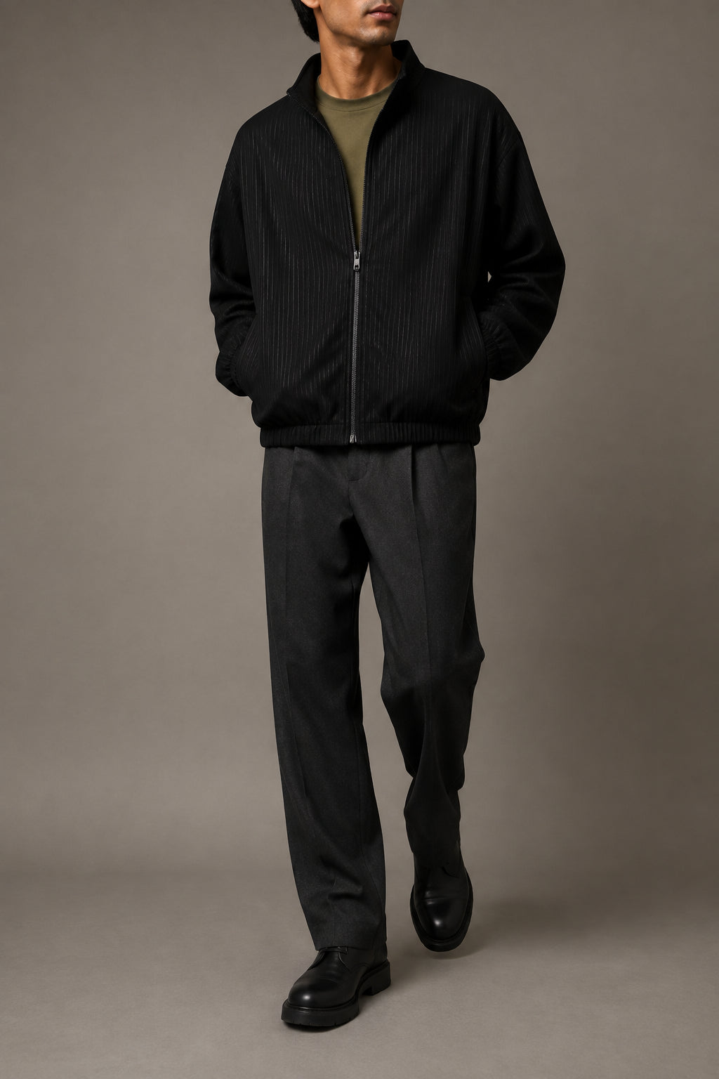 Transit Track Jacket in Black