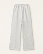 Women’s TELLS Essential Wide-Leg Light Gray Sweatpants