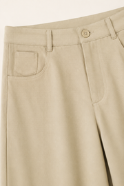 Women’s TELLS Tencel Wide-Leg Khaki Trousers