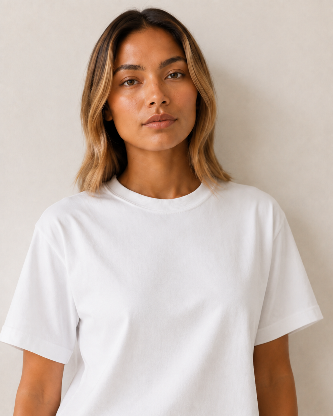 Women’s TELLS Real Flex White Boxy Tee