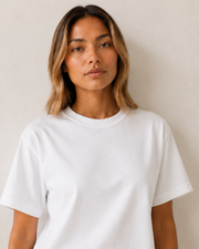 Women’s TELLS Real Flex White Boxy Tee