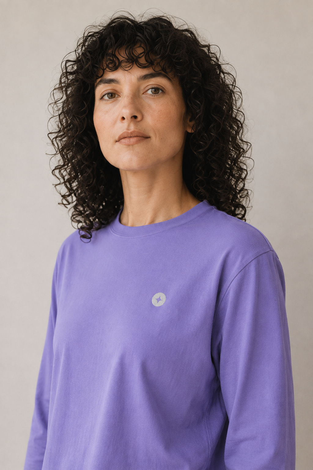 Women’s TELLS Purple Long-Sleeve Tee