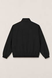 Men Stand Collar Bomber Black Jacket