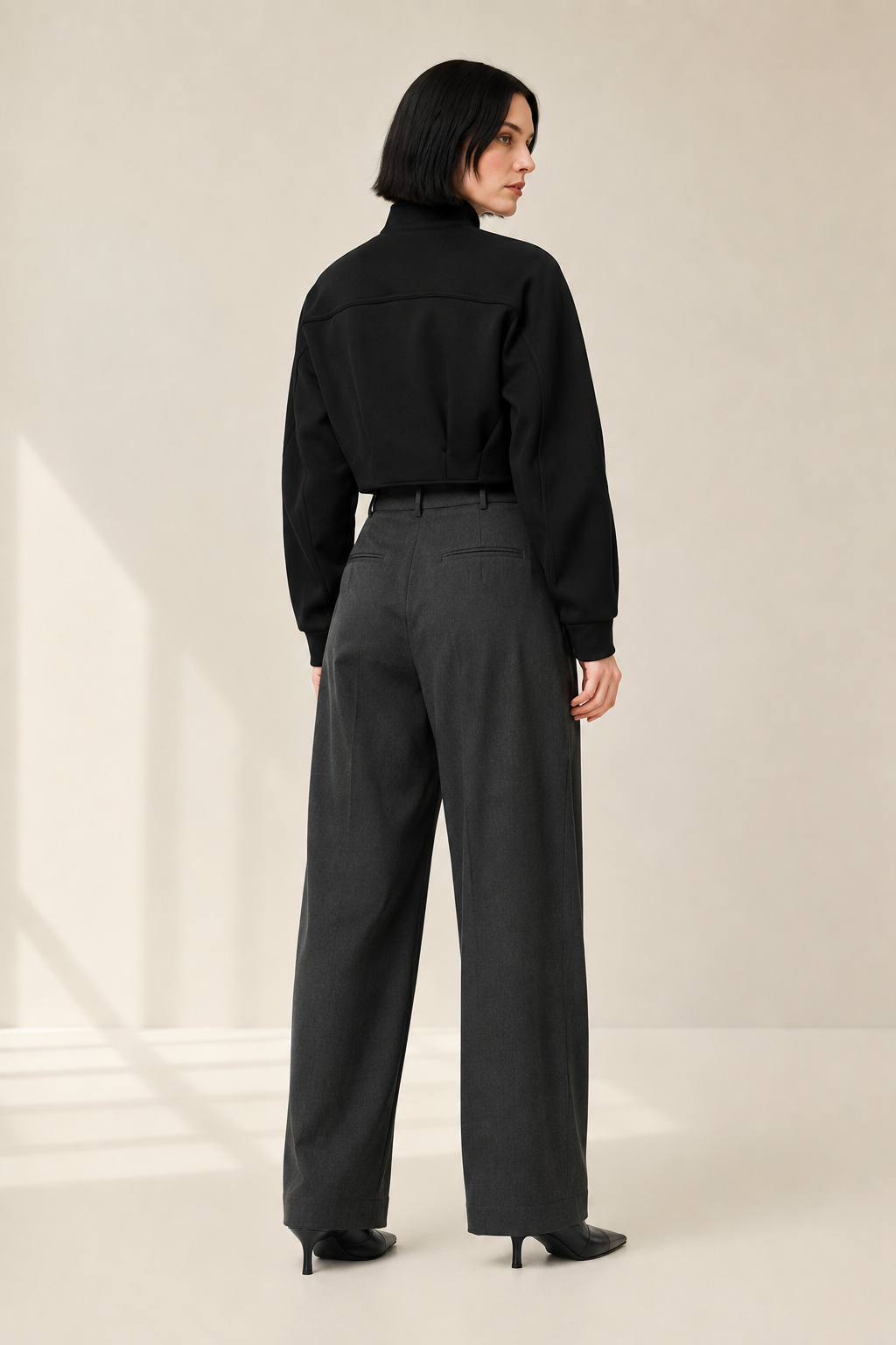 Women’s TELLS Cropped Black Jacket