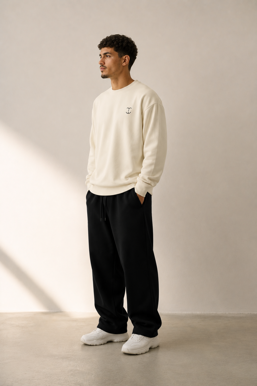TELLS Signature Mark Beige Sweatshirt