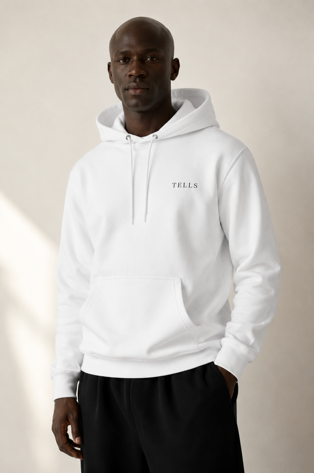 TELLS Premium Pullover White Hoodie
