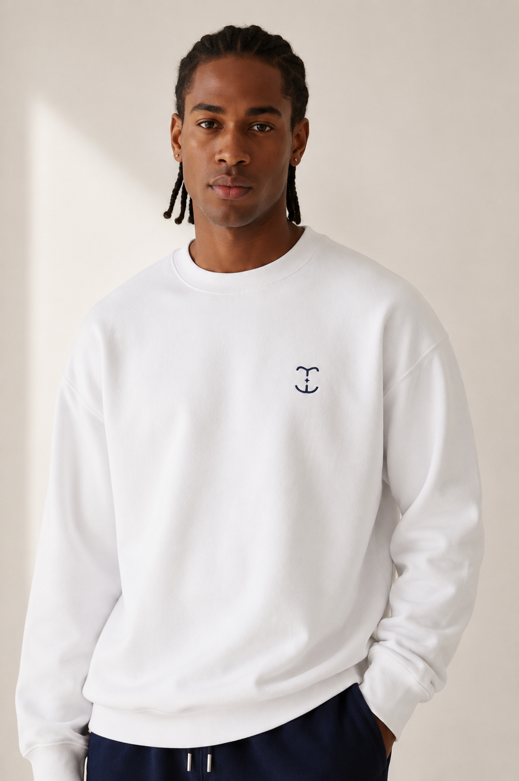 TELLS Signature Mark White Sweatshirt