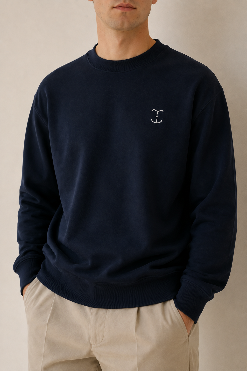 TELLS Signature Mark Navy Sweatshirt